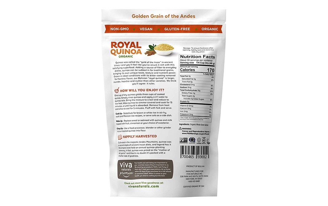 Viva Naturals Organic Royal Quinoa    Pack  1.81 kilogram